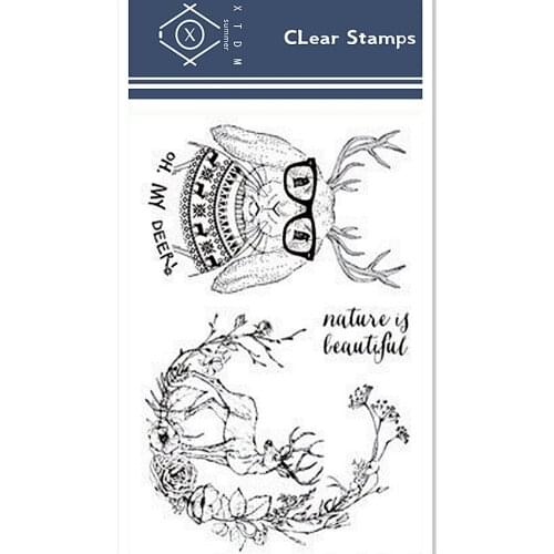 11*16cm rabbit deer Transparent Silicone Rubber Clear Stamps cartoon Scrapbooking/DIY Easter Childrens toys album