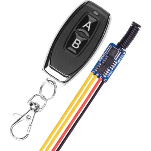 Wireless remote control switch 433mhz rf transmitter receiver 3.7v 4.5v 9v 12v motor Forward Reverse steering Controller module