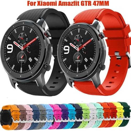 New Colorful Watch Band Strap for Xiaomi Amazfit GTR 47MM Silicone Bracelet Wrist band for Huami Amazfit Pace 2/2S Stratos Strap