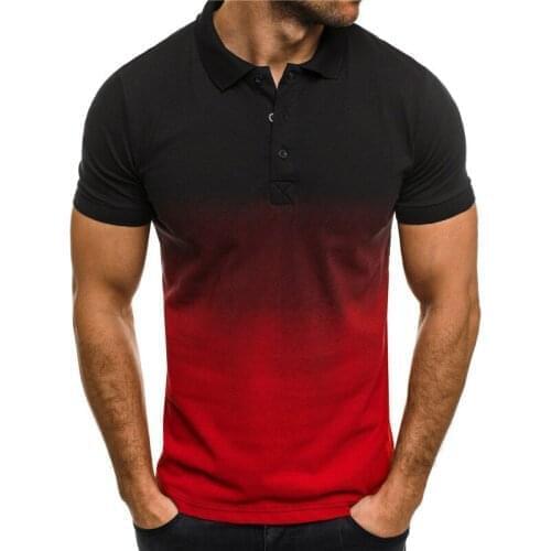 New Man 3D Print Polo Shirt Mens Casual Business Polo Shirt Men Short Sleeve Tennis Shirts Stand-Up Collar Shirts High Quality