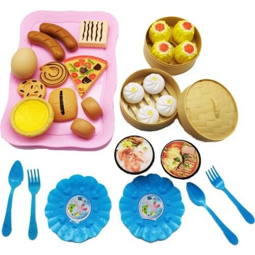 DIY Kids Pretend Play Kitchen Children Cooking Food Simulation Food Hamburger Model Toy Set