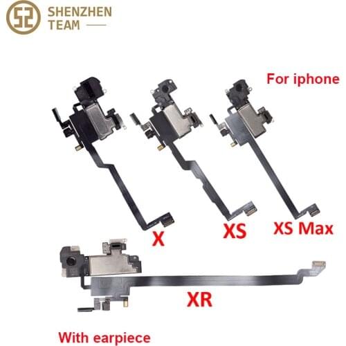 SZteam ORIGINAL earpiece flex cable for iPhone X XS MAX XR with earpiece or without earpiece Speaker Replacement Part original