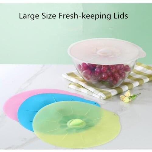 Large Size Silicone Stretch Lids Universal Suction Lid-bowl Pan Cooking Pot Cover Silicone Food Fresh Bowl Cover Kitchen Tool -7