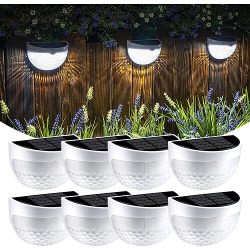 Solar Lights Outdoor Lighting Garden Decoration LED Fence Lamp Waterproof Sensor Wall Lamp Energy Saving Street Yard Night Light