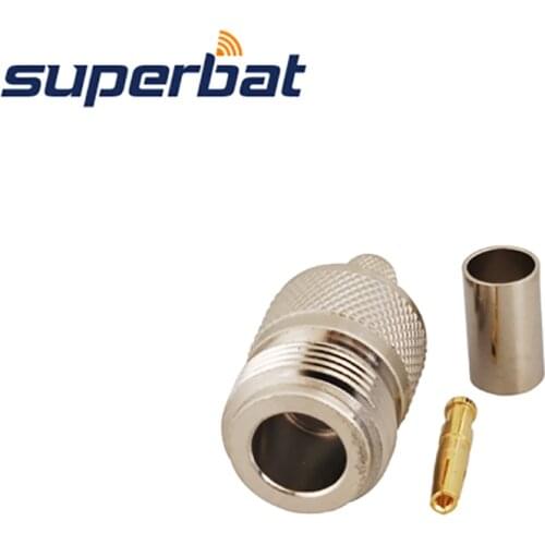 Superbat N Crimp Jack RF Coaxial Connector for Cable RG58 RG142 RG400 LMR195