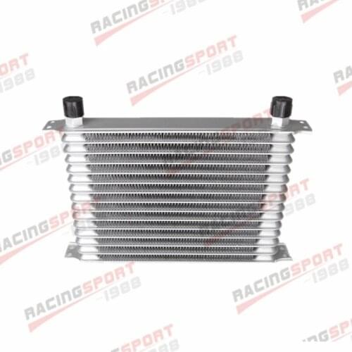 Universal 15 Row 10AN AN10 Engine Transmission Oil Cooler Trust Style Silver