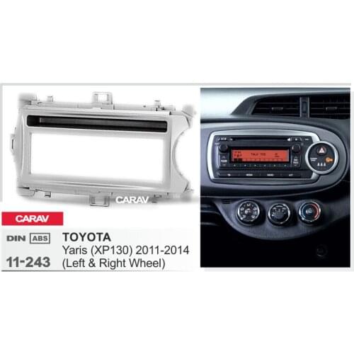 1 Din Radio Fascia for TOYOTA Yaris (XP130) 2011-2014 DVD Stereo Panel Dash Mount CARAV 11-243
