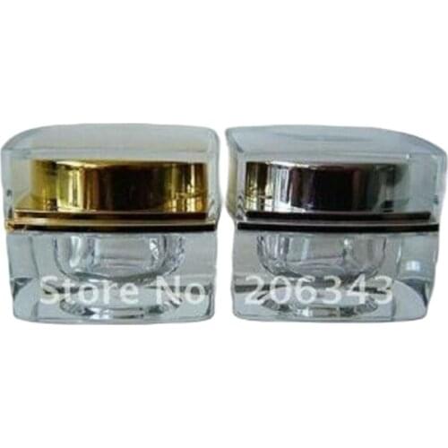 10g ACRYLIC SHINY GOLD,SHINY SILVER cream bottle,cosmetic container,,cream jar,Cosmetic Jar,Cosmetic Packaging