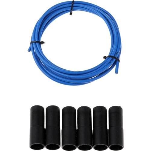 5mm Bike Cable Housing Cover Tube Protector Sleeve with Cable Dust Caps End Tips for Mountain Road Bicycle Maintaining Kits