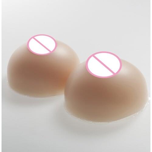 800g/Pair C cup Round Shape Fake Breast Simulation Silicone Boobs Forms Bust Increase Transsexual Drag Queen Props