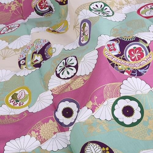 Japanese Style Bronzed Cotton Fabric Material For Handmade DIY Sewing Crafts Clothing Bags Decoration Supplies