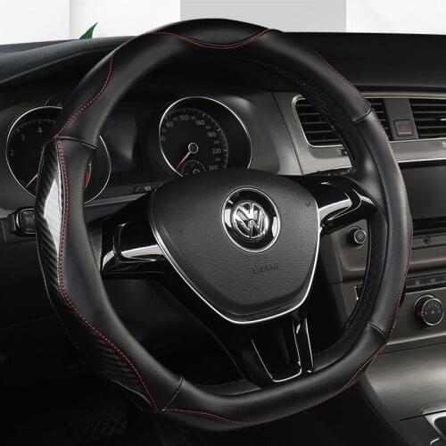 D series Micro Fiber Leather Car Steering Wheels Covers 38CM/15'' Steering Wheel Hubs Car Styling,For VW GOLF 7 2015 POLO JATTA