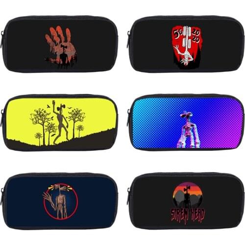 3D Print Siren Head Pencil Case for Kids School Pen Box Girls Large Capacity Cosmetic Bag Students School Supplies Pencil Pouch