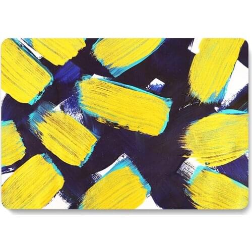 Abstract Yellow Blue Pattern Laptop Case For MacBook Retina Air 11 12 13.3 New Pro 15.4 16 inch Cover shell
