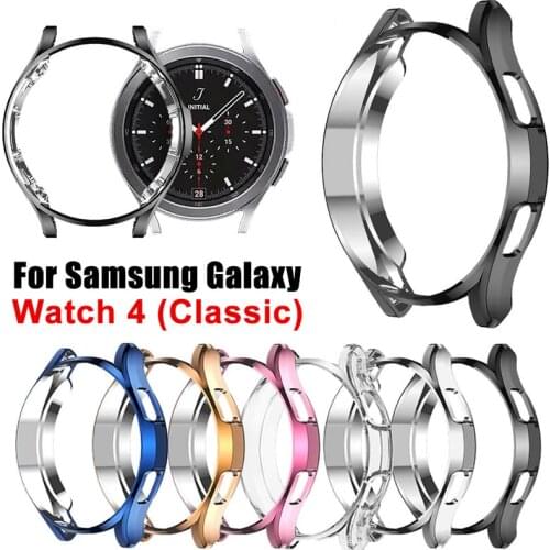Plating TPU Case for Samsung Galaxy Watch 4 Classic 42mm 46mm Soft Protective Shell Covers for Samsung Watch 4 Classic Bumper