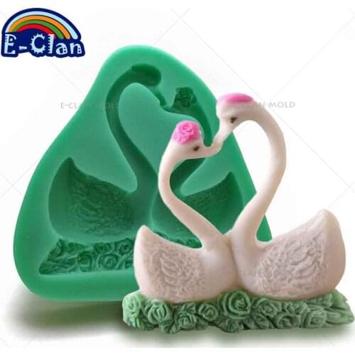 DIY swan silicone fondant cake molds cake decorating tools pudding jelly dessert chocolate soap mold kitchen baking F0058TE30
