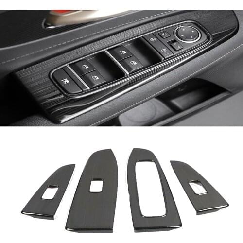For Kia Cerato k3 2019 2020 ABS Carbon Fiber Car Armrest Window Glass Lift Button Decoration Panel Cover Trim Accessories