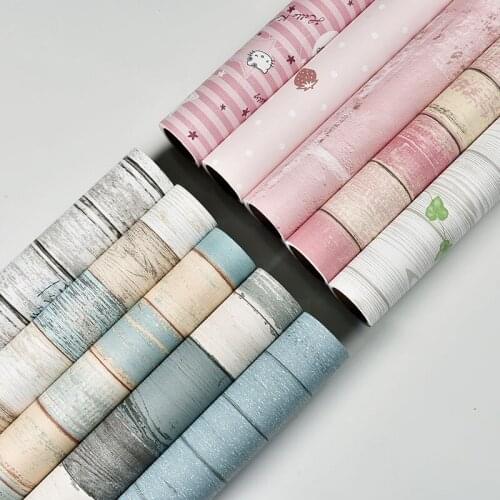 Home Sticky Paper Decals PVC Wall Stripe DIY Waterproof Self-Adhesive Wallpaper for Living Room Drawers Wall Stickers Furniture