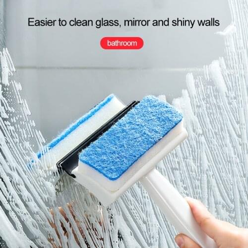 Double-sided Cleaning Brush Spray Window Glass Brush Wiper Cleaner Washing Scraper Home Bathroom Car Window Cleaning Tool