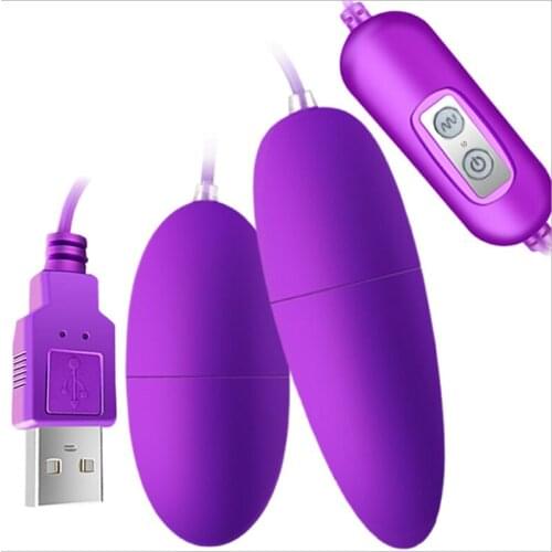 Adult Sex Products Female Masturbation Device for Men and Women USB Double Jump Egg Charging Strong Vibration Requency Conversi