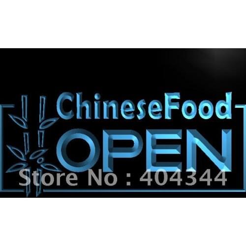 LB013- OPEN Chinese Food Displays Cafe LED Neon Light Sign home decor crafts