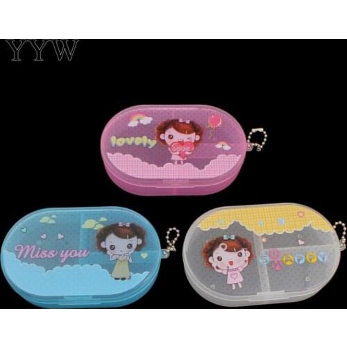 Cute Girl Plastic Tool Box Case Jewelry Rings Craft Organizer Storage Beads tiny stuff Compartments Containers Makeup Box