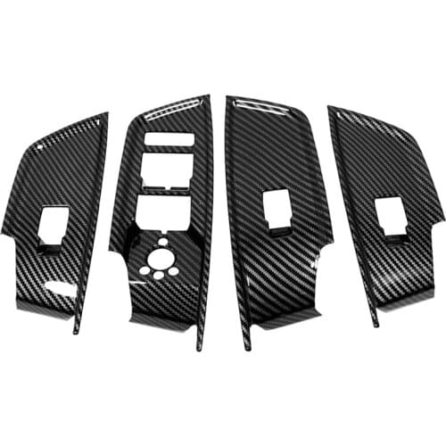 Car Carbon Fiber Window Glass Lift Button Trim Switch Cover Door Armrest Panel Sticker For- A3 8Y 2021