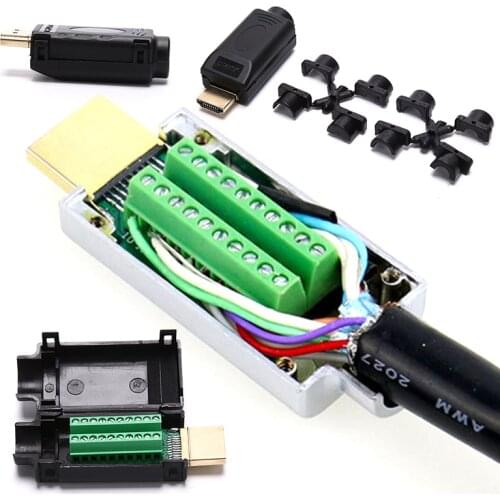 New HDMI 2.0 Adapter Connector Breakout To 20P Terminal Board With Housing Shell