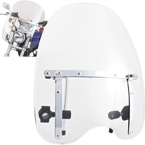 Windshield Splitter Detachable Compact 19 in. Windscreen For 7/8" 1" Handlebar Harley Honda Yamaha Kawasaki Models