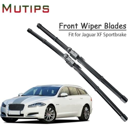 1Set Rubber Car Front Wiper Blade Kit For Jaguar XF Sportbrake 2007-2015 Windscreen Original Replace Insert Strip Accessories