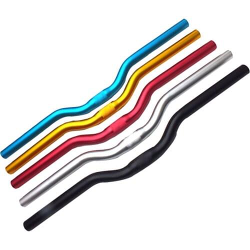 25.4*520*30mm Bicycle Handlebar Aluminum Alloy Bike Riser Bar Ultra Light MTB Bike Horizontal Bent Handlebar Steering Wheel