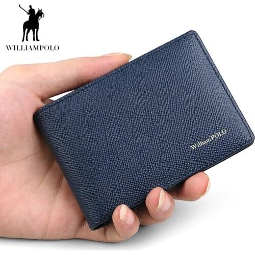 Williampolo mens card package mens Cowhide drivers license holster mens ultra-thin motor vehicle driving documents holder