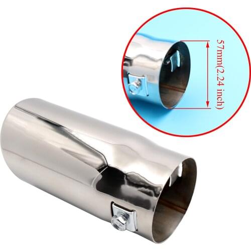 Universal Accessories 57mm 2.24'' Car Rear Tail Muffler Silencer Exhaust Pipe Tailpipe Mufflers Decoration