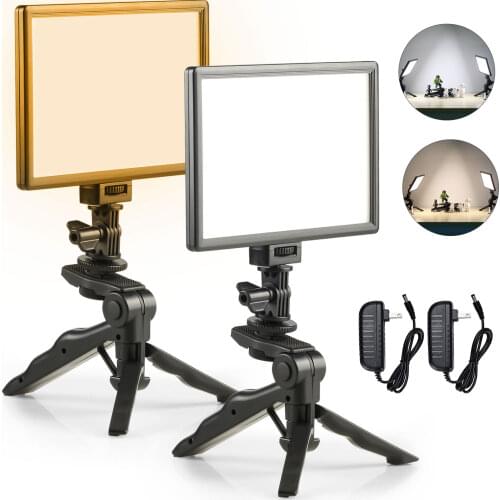 Viltrox 2pcs Photography LED Video Light Lamp with Bi-Color HD LCD Display Screen CRI95+for DSLR Table Photo Studio with Tripods