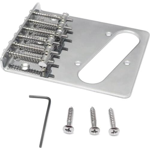 Vintage Style 6 Strings Saddle Top Loader Bridge for Tele Telecaster Style Electric Guitar Parts Replacement