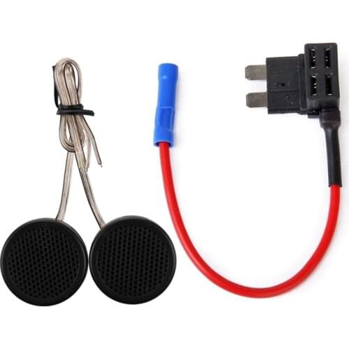 500W High Efficiency Car Dome Tweeter Black with ​Adapter Standard Holder (ATO, ATC) Blade Fuse for Car 32V