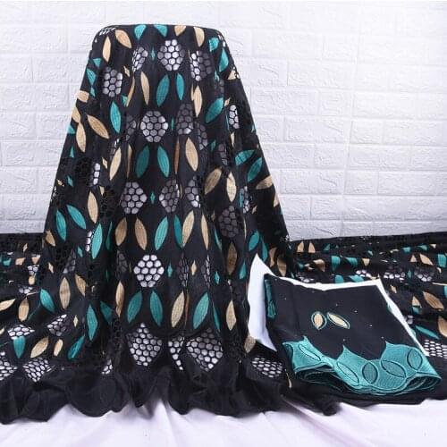 Zhenguiru High Quality Cotton African Lace Fabric Mesh Swiss Voile Lace Fabric Embroidery Nigeria Fabric For Women Wedding A2028