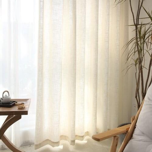 Chicity japanese curtain for Living Room linen sheer Curtain for bedroom Window Voile Curtain for kitchen