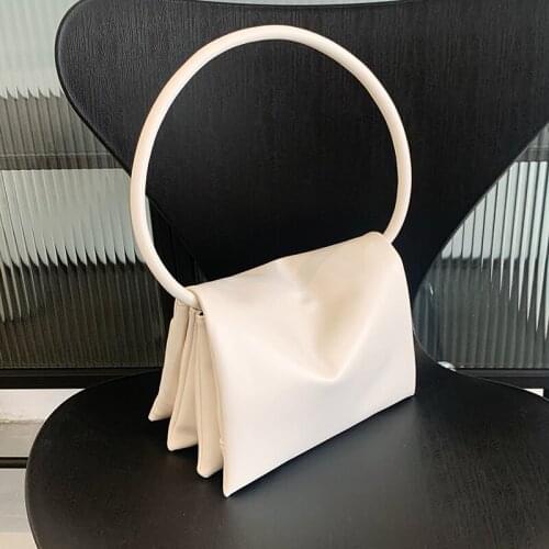 Women Underarm Bag For Women 2021 Quality Leather White Summer Shoulder Bag Female Travel Handbag and Purse New Totes