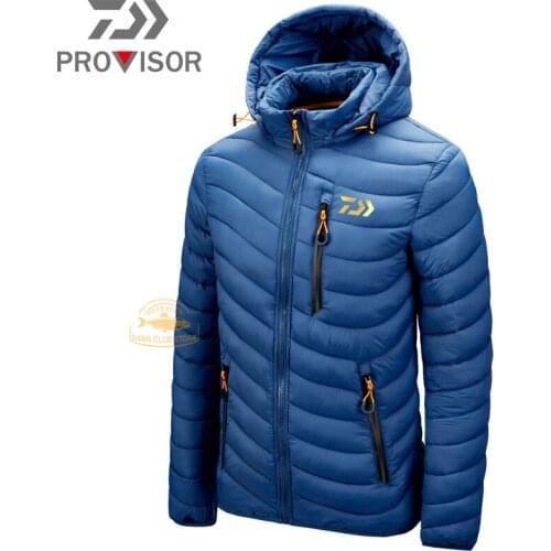 DAIWA Winter Fishing Clothes Mens Waterproof Fishing Down Jacket Keep Warm Outdoor Windproof Clothes Winter Warm Fishing Jacket