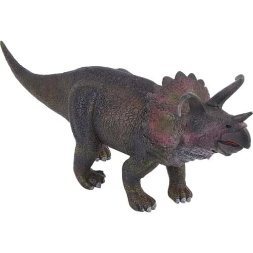 1PCS 3 Corners Dinosaur Miniature Simulation Triceratops Figurine Animal Model Home Decor Children Educational Toy