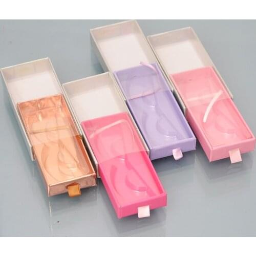 10/pack Wholesale Eyelash Packaging Box Lash Boxes Packaging Custom Logo name Faux Mink Lashes Strip drawer Empty Case Vendors