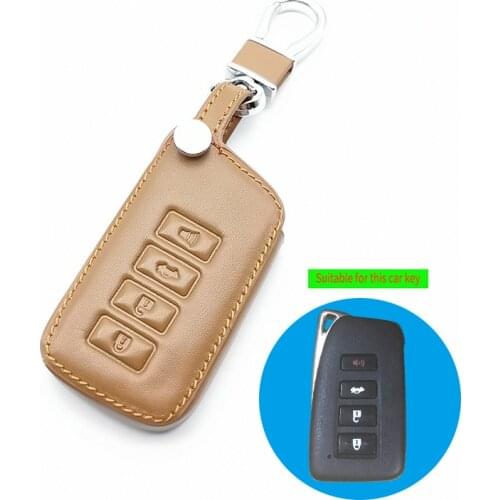 100% Leather Car Key Cover Case For Lexus NX GS RX IS ES GX LX RC 200 250 350 LS 450H 300H Key Case Keychain Keyring Accessories