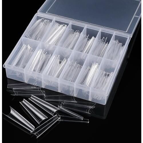 12 Size *20pcs Tips Coffine nail false ,240pcs denim half-cover nail patch manicure DIY tools &art TD86##1-3