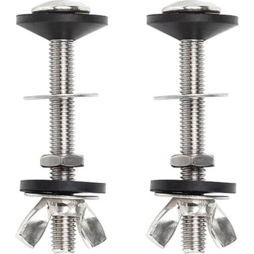 2pcs Cistern To WC Pan Fixed Practical Stainless Steel Home Bolt Through Kit Closestool Durable Bathroom Accessories Spare