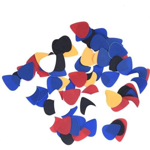 2pcs of100pcs 0.58 - 0.86 mm Assorted Color Plectrums Plastic Guitar Picks