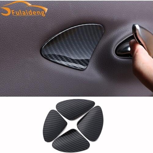 4pcs For Lexus ES350 ES300h 2018-2020 ABS Carbon Fiber Interior Door Handle Bowl Cover Refit Decor car styling accessories