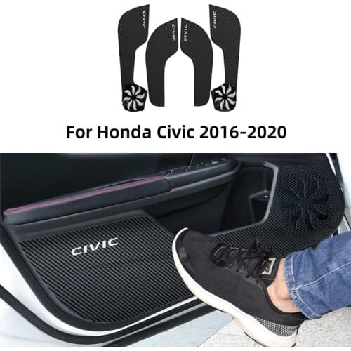4 pcs/set Car Door Anti-kick Pad Protector Mat Kids Anti-dirty Mat Stickers For Honda Civic 2016 2017 2018 2019 Accessories