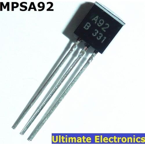 50pcs/lot MPSA92 TO-92 0.5A / 300V PNP Transistor