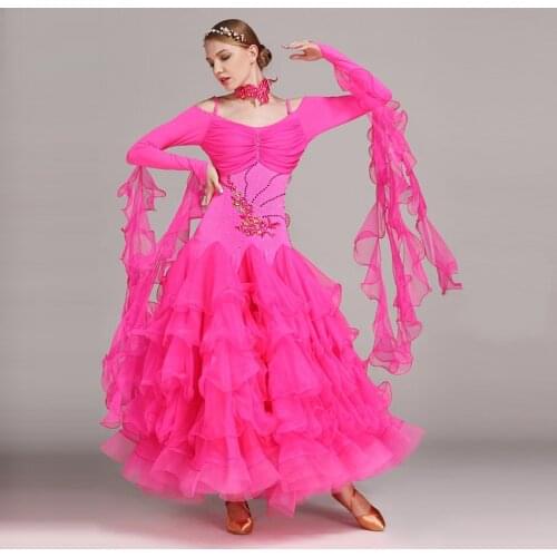 6 colors ballroom dance competition dresses dance ballroom waltz dresses standard dance dress modern dance dress foxtrot tango